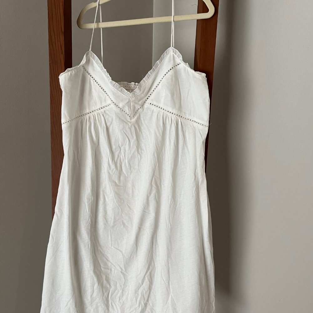 Zara White Nightgown - Zara Home - Medium